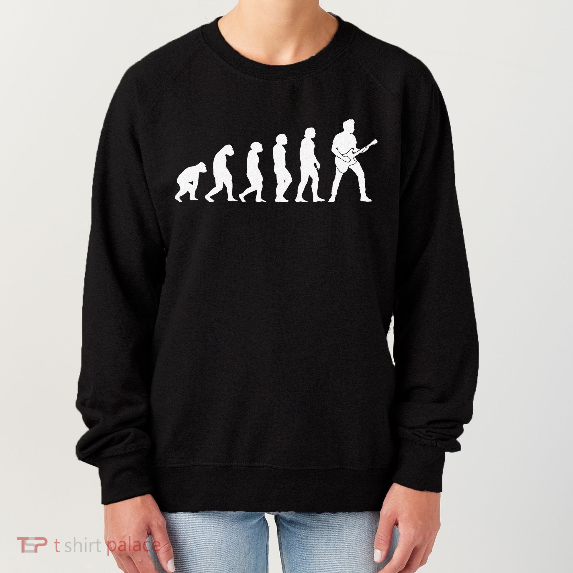 Guitar Player Evolution Guitarist Player Guitar Women's Sweatshirt