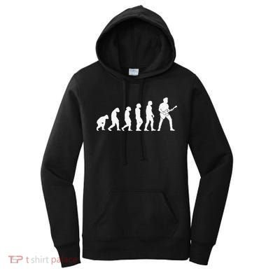 Guitar Player Evolution Guitarist Player Guitar Women's Hoodie