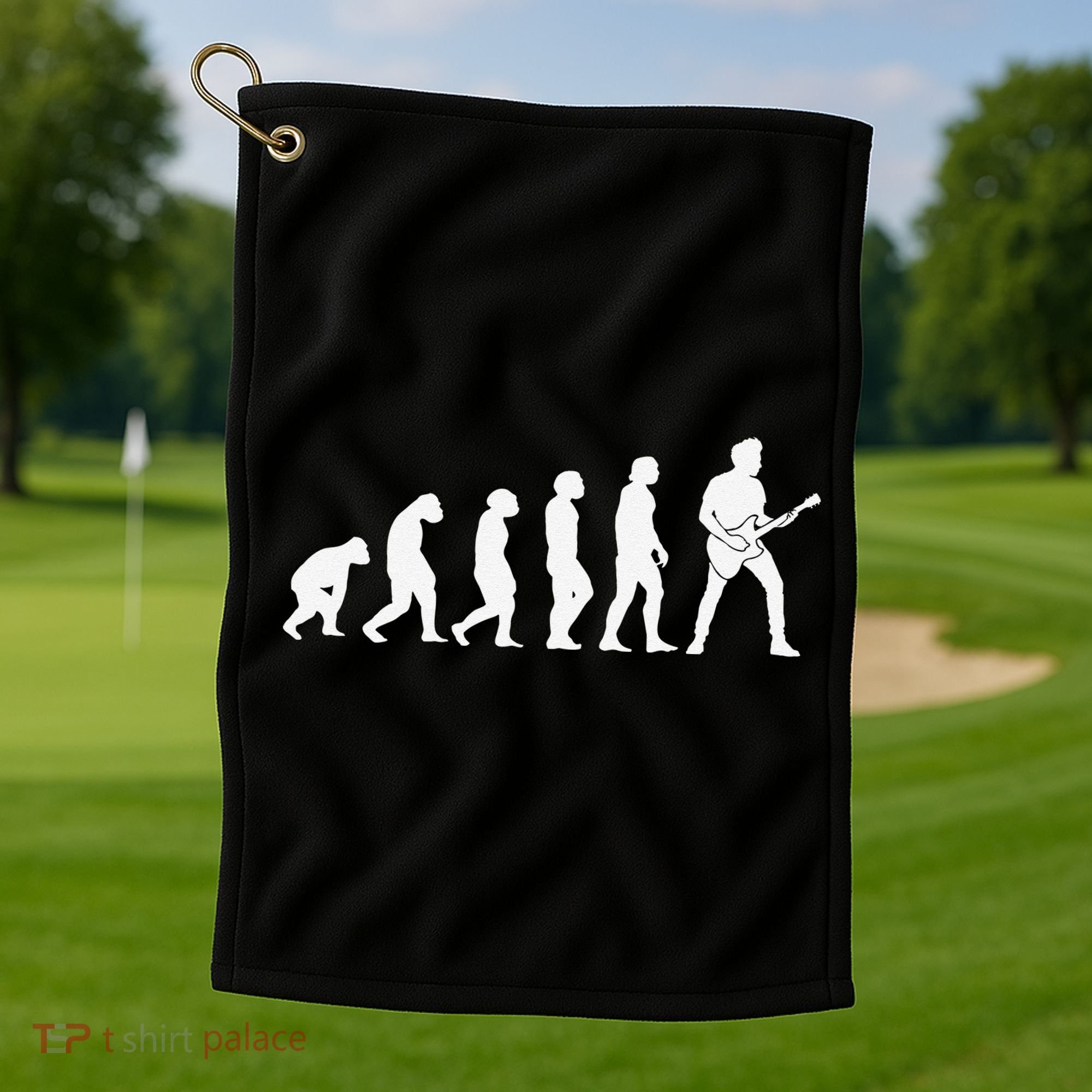 Guitar Player Evolution Guitarist Player Guitar Golf Towel