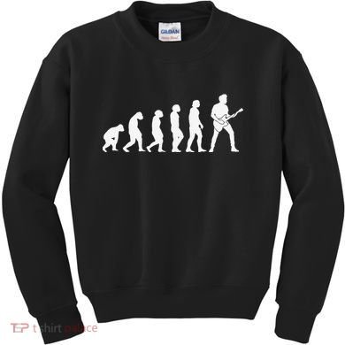 Guitar Player Evolution Guitarist Player Guitar Kids Sweatshirt