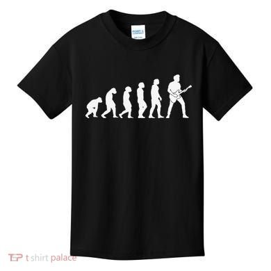 Guitar Player Evolution Guitarist Player Guitar Kids T-Shirt