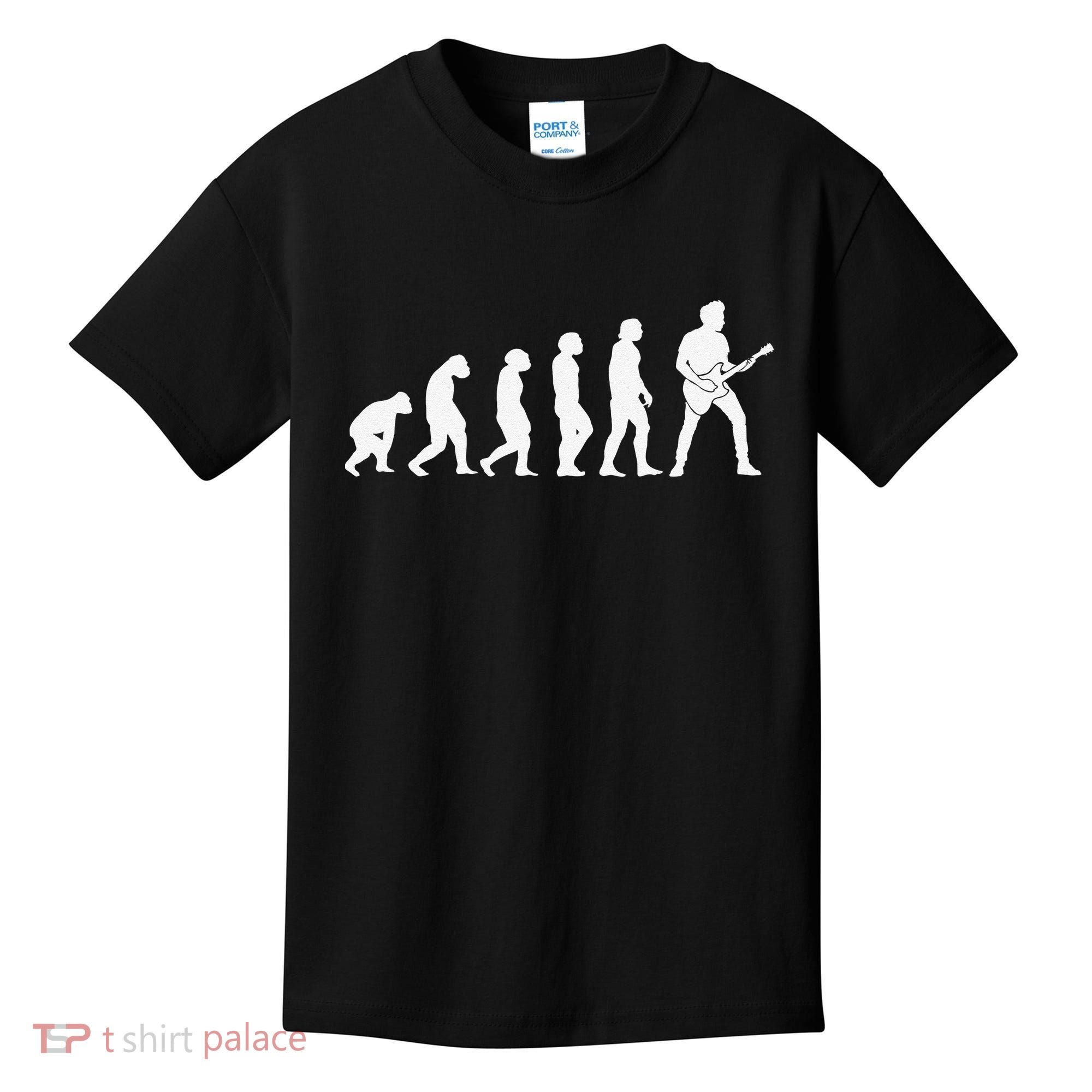 Guitar Player Evolution Guitarist Player Guitar Kids T-Shirt