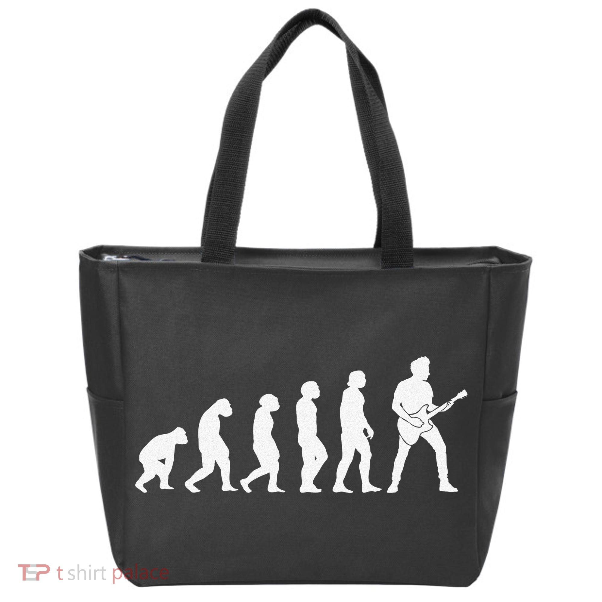 Guitar Player Evolution Guitarist Player Guitar Tote Bag