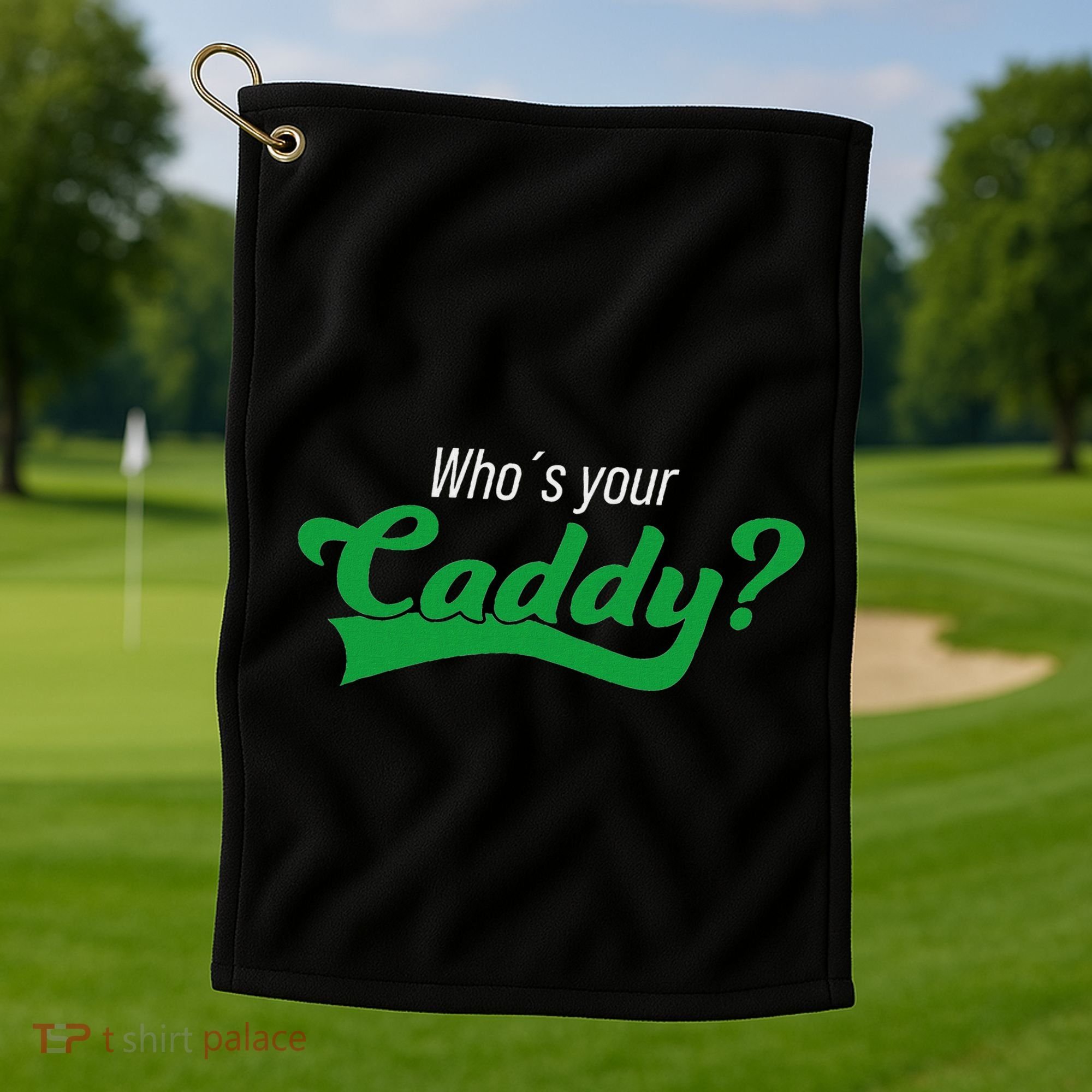 Golf Player Funny Caddy Costume Tournament Who´S Your Caddy Golf Towel