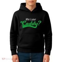 Golf Player Funny Caddy Costume Tournament Who´S Your Caddy Kids Hoodie thumb 4