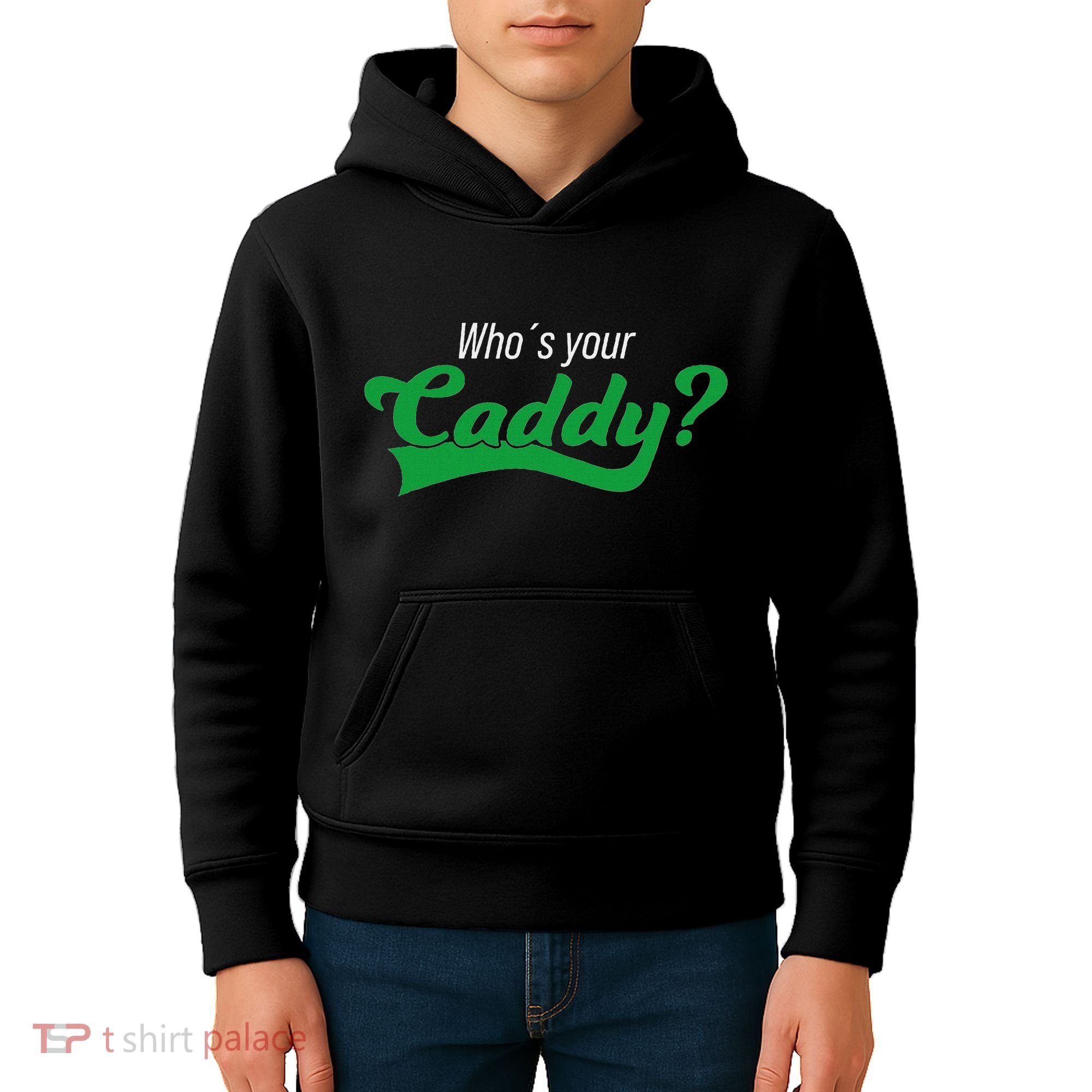 Golf Player Funny Caddy Costume Tournament Who´S Your Caddy Kids Hoodie