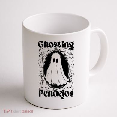 Ghosting Pendejos Funny Mexican Ghost Halloween Coffee Mug back