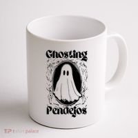 Ghosting Pendejos Funny Mexican Ghost Halloween Coffee Mug thumb 1