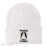 Ghosting Pendejos Funny Mexican Ghost Halloween Beanie thumb 0