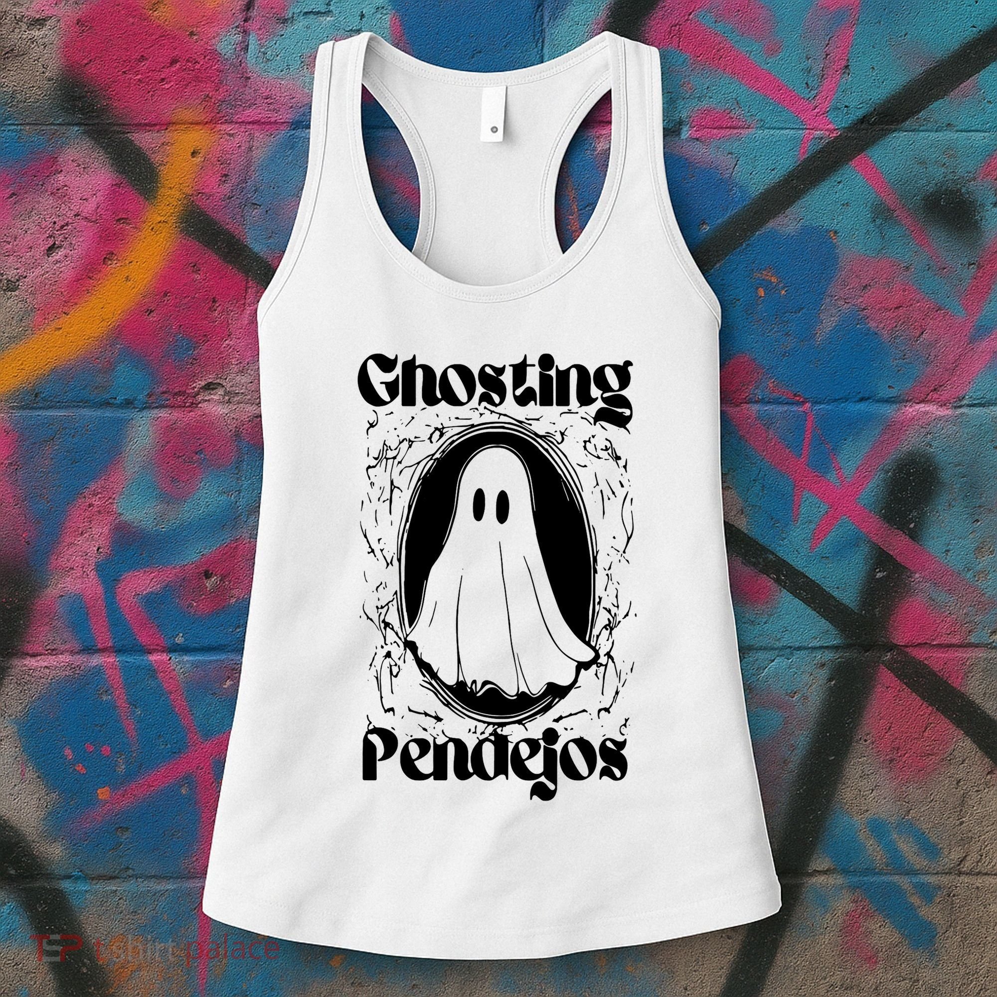 Ghosting Pendejos Funny Mexican Ghost Halloween Women's Tank Top