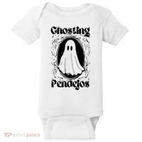 Ghosting Pendejos Funny Mexican Ghost Halloween Baby Bodysuit thumb 0