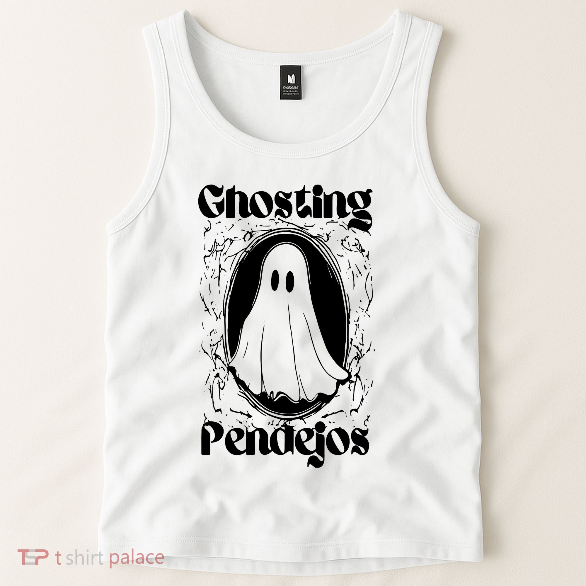Ghosting Pendejos Funny Mexican Ghost Halloween Tank Top