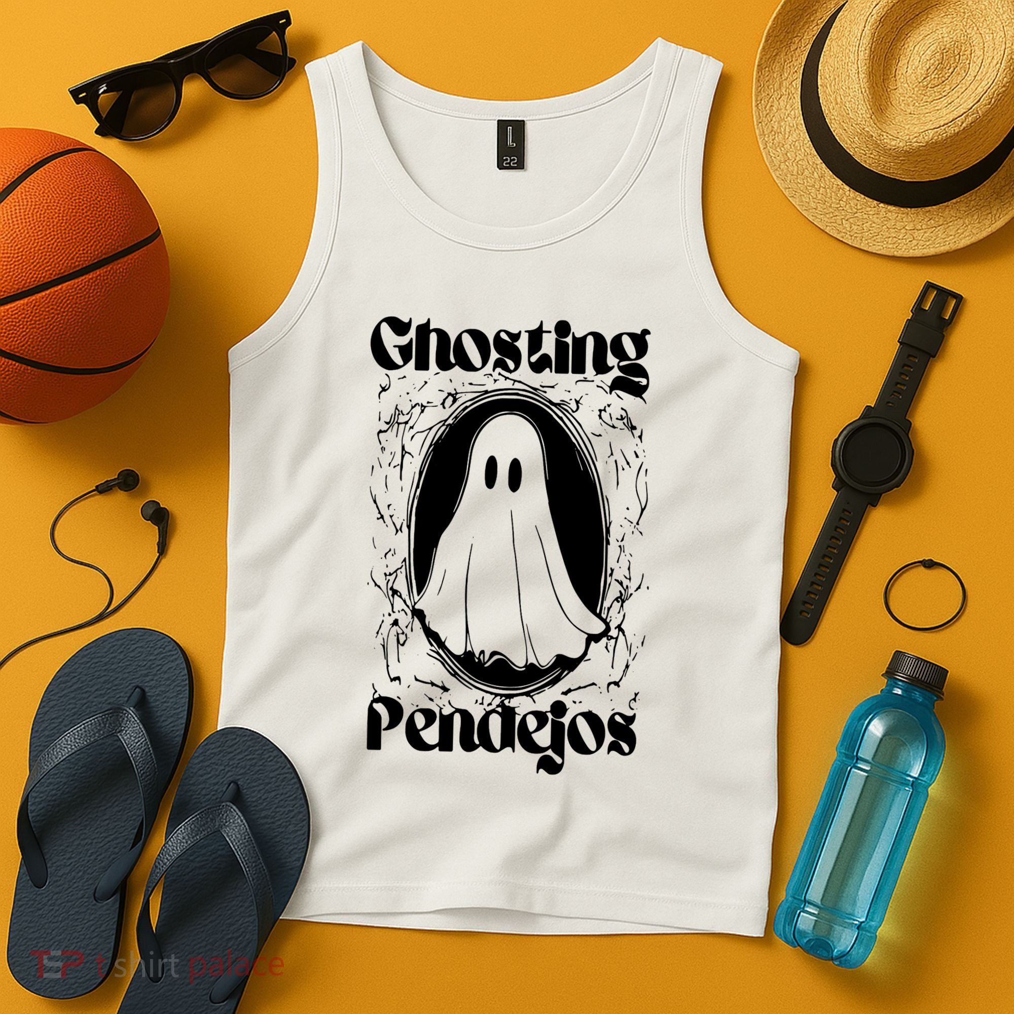 Ghosting Pendejos Funny Mexican Ghost Halloween Tank Top