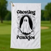 Ghosting Pendejos Funny Mexican Ghost Halloween Golf Towel thumb 1