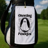 Ghosting Pendejos Funny Mexican Ghost Halloween Golf Towel thumb 2