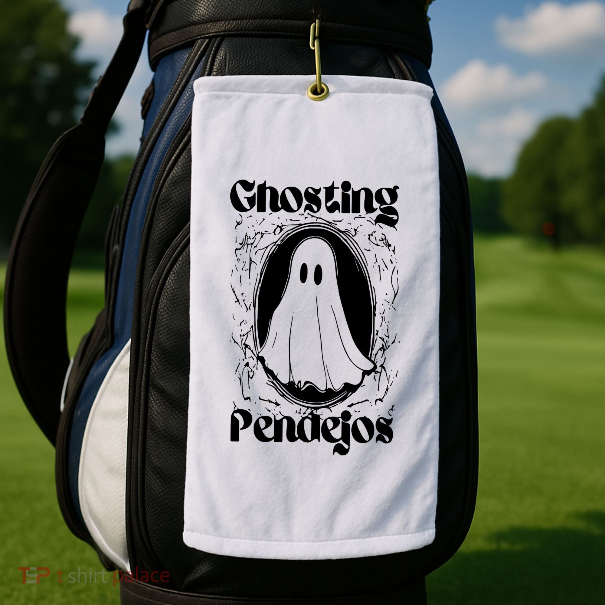 Ghosting Pendejos Funny Mexican Ghost Halloween Golf Towel