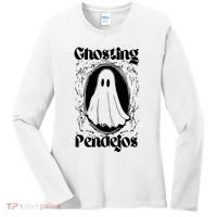 Ghosting Pendejos Funny Mexican Ghost Halloween Women's Long Sleeve Shirt thumb 0