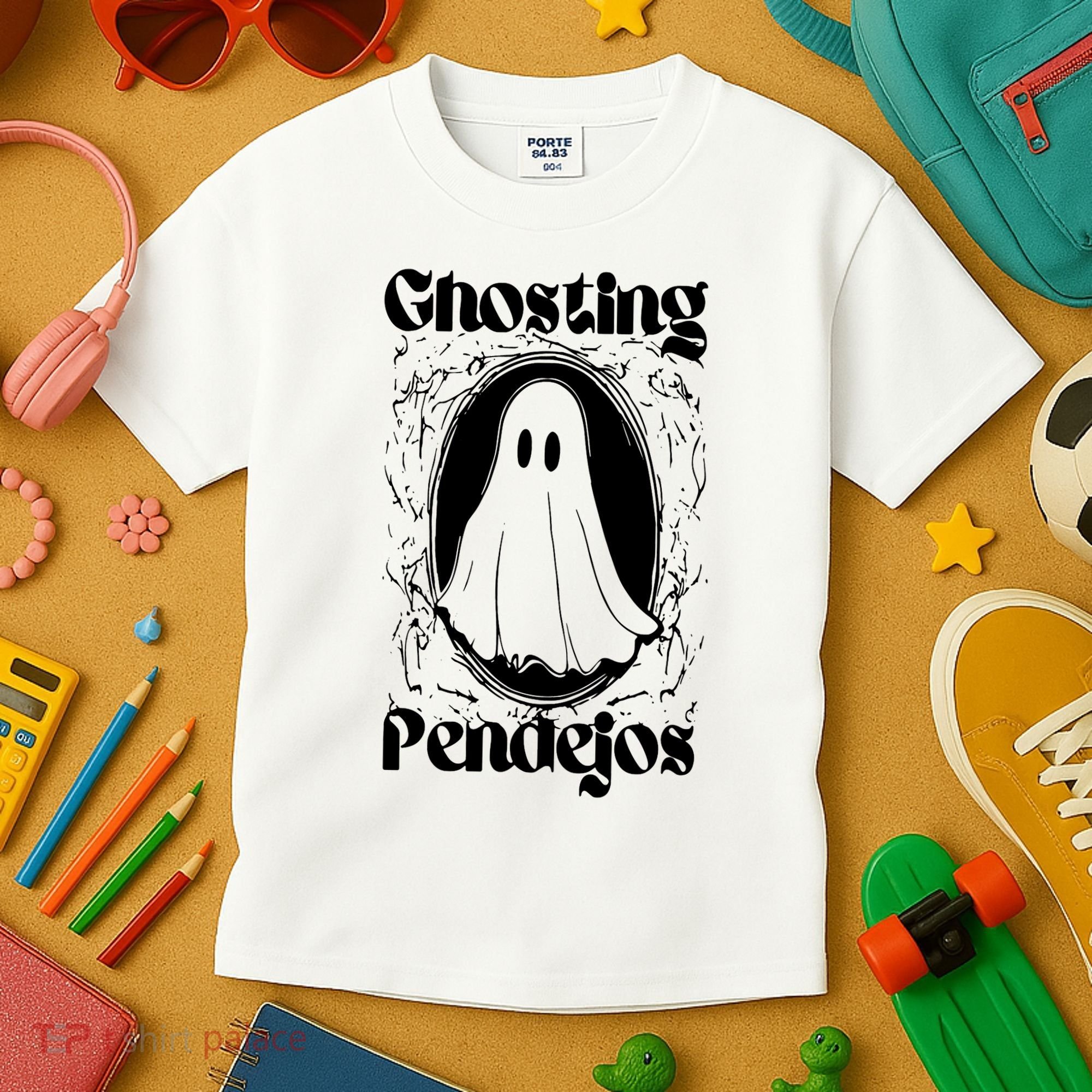 Ghosting Pendejos Funny Mexican Ghost Halloween Kids T-Shirt