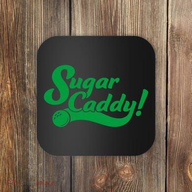 Golf Player Funny Caddy Costume Sugar Caddy Golf Tournament Coaster