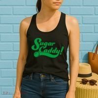 Golf Player Funny Caddy Costume Sugar Caddy Golf Tournament Women's Tank Top thumb 2