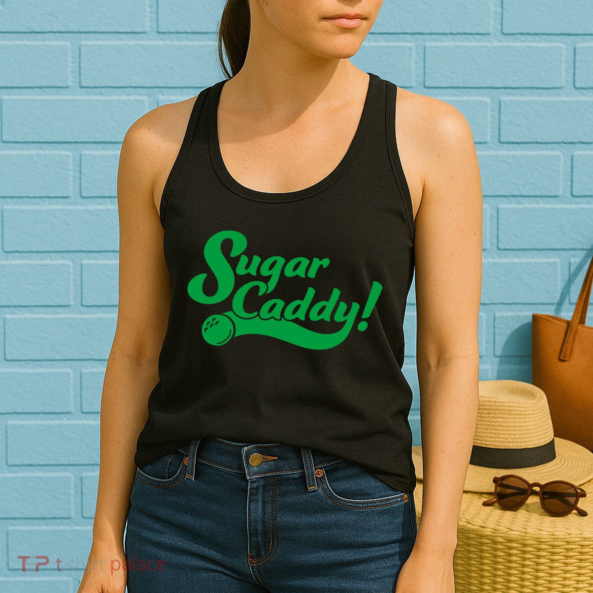 Golf Player Funny Caddy Costume Sugar Caddy Golf Tournament Women's Tank Top