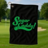 Golf Player Funny Caddy Costume Sugar Caddy Golf Tournament Golf Towel thumb 1