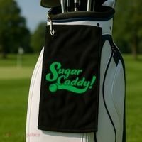 Golf Player Funny Caddy Costume Sugar Caddy Golf Tournament Golf Towel thumb 2