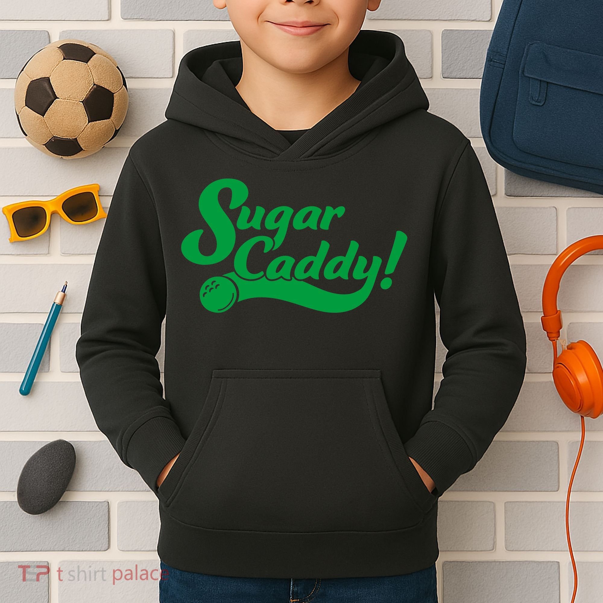 Golf Player Funny Caddy Costume Sugar Caddy Golf Tournament Kids Hoodie