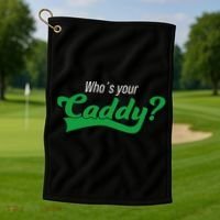 Golf Player Funny Caddy Costume Tournament Who´s Your Caddy Golf Towel thumb 1