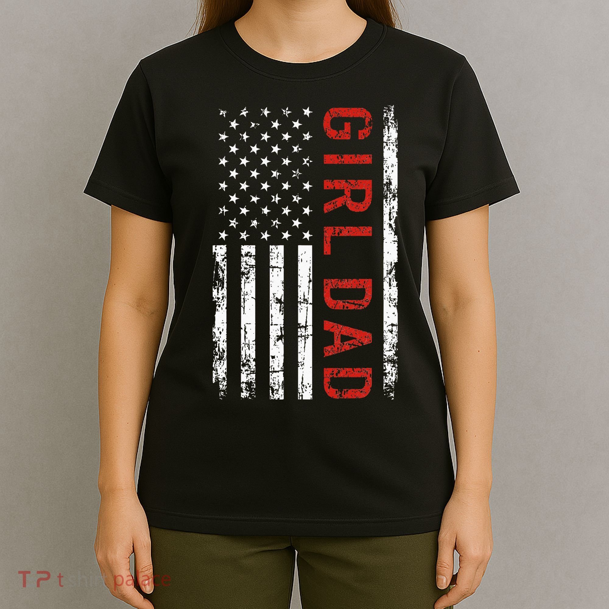 GirlDad Proud Father of Fathers Day Vintage T-Shirt