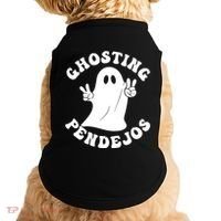 Ghosting Pendejos Funny Mexican Ghost Halloween Meme Doggie Tank thumb 0