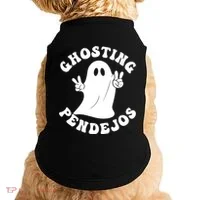 Ghosting Pendejos Funny Mexican Ghost Halloween Meme Doggie Tank thumb 0
