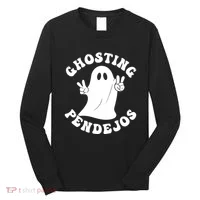 Ghosting Pendejos Funny Mexican Ghost Halloween Meme Long Sleeve Shirt thumb 0