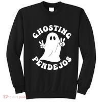 Ghosting Pendejos Funny Mexican Ghost Halloween Meme Sweatshirt thumb 0