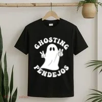 Ghosting Pendejos Funny Mexican Ghost Halloween Meme T-Shirt thumb 2