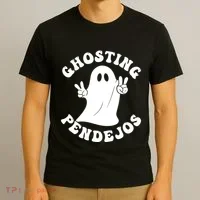 Ghosting Pendejos Funny Mexican Ghost Halloween Meme T-Shirt thumb 3