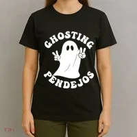 Ghosting Pendejos Funny Mexican Ghost Halloween Meme T-Shirt thumb 4