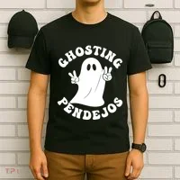 Ghosting Pendejos Funny Mexican Ghost Halloween Meme T-Shirt thumb 6