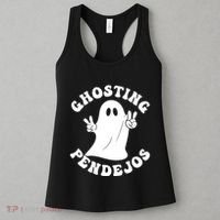 Ghosting Pendejos Funny Mexican Ghost Halloween Meme Women's Tank Top thumb 3