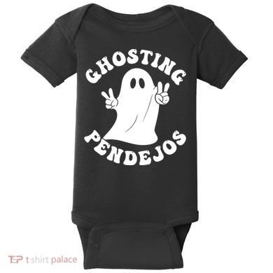Ghosting Pendejos Funny Mexican Ghost Halloween Meme Baby Bodysuit