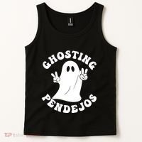 Ghosting Pendejos Funny Mexican Ghost Halloween Meme Tank Top thumb 2