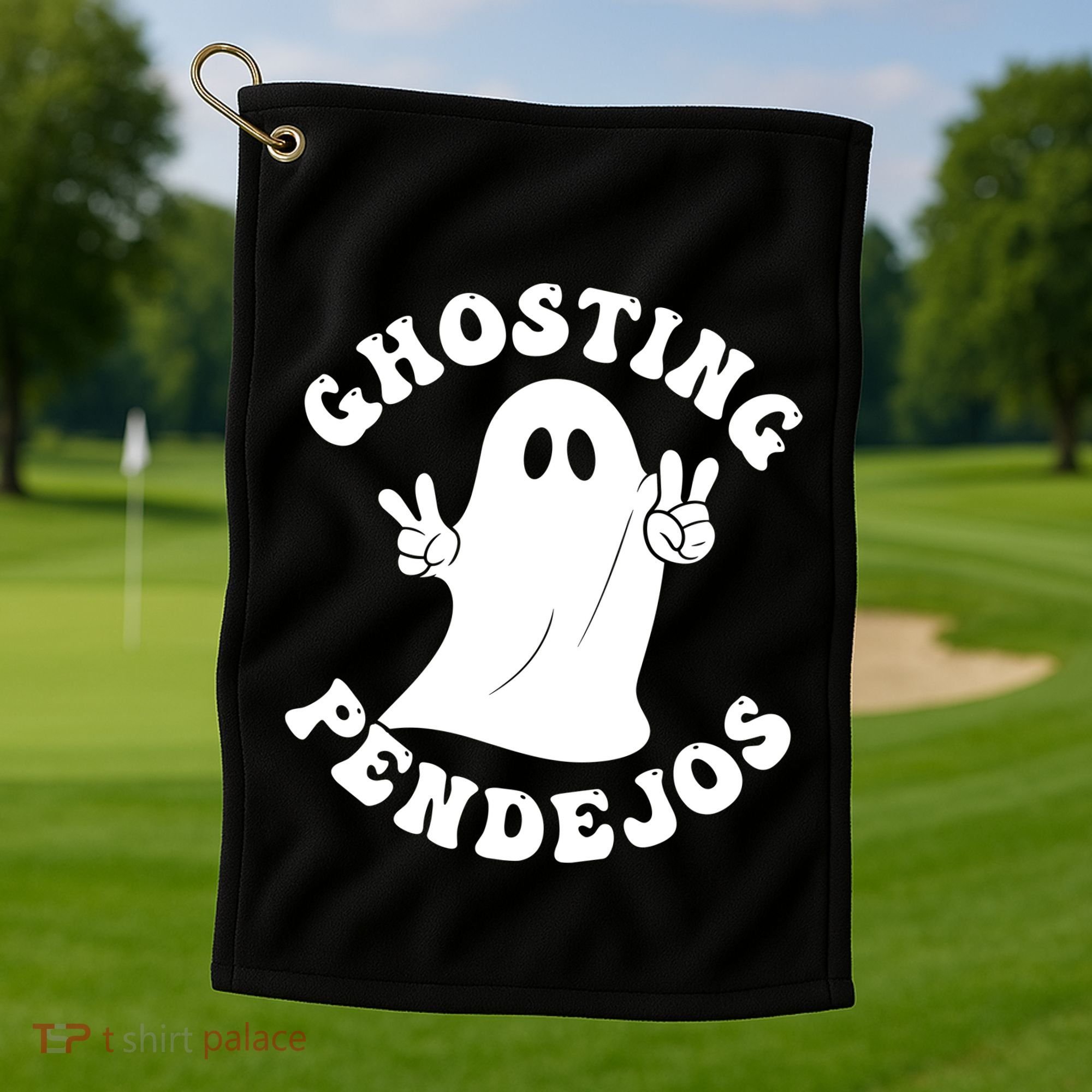 Ghosting Pendejos Funny Mexican Ghost Halloween Meme Golf Towel