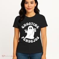 Ghosting Pendejos Funny Mexican Ghost Halloween Meme Women's T-Shirt thumb 4