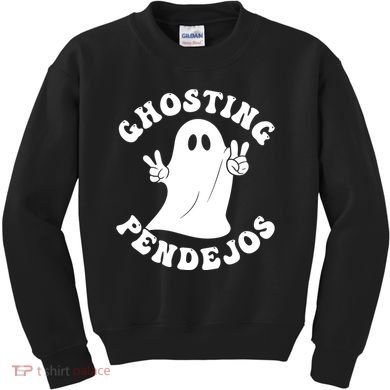 Ghosting Pendejos Funny Mexican Ghost Halloween Meme Kids Sweatshirt