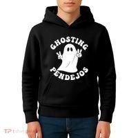 Ghosting Pendejos Funny Mexican Ghost Halloween Meme Kids Hoodie thumb 4