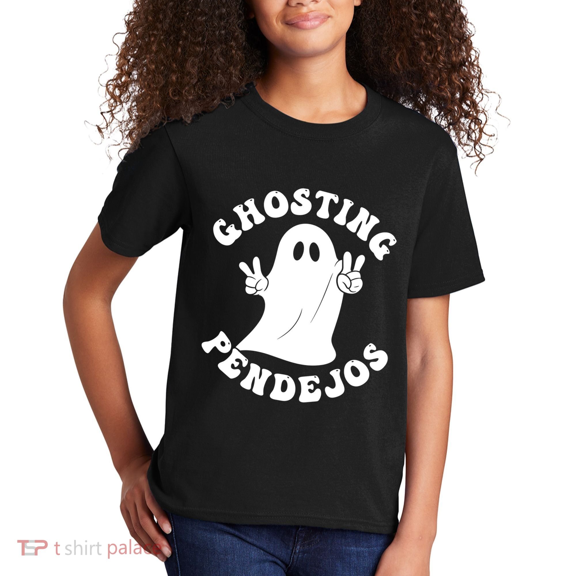 Ghosting Pendejos Funny Mexican Ghost Halloween Meme Kids T-Shirt