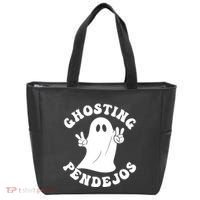 Ghosting Pendejos Funny Mexican Ghost Halloween Meme Tote Bag thumb 0