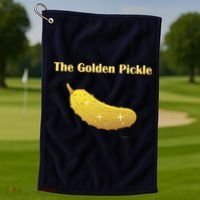 Golden Pickle, Fun Pickleball Shirt Golf Towel thumb 1