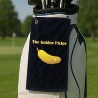 Golden Pickle, Fun Pickleball Shirt Golf Towel thumb 2