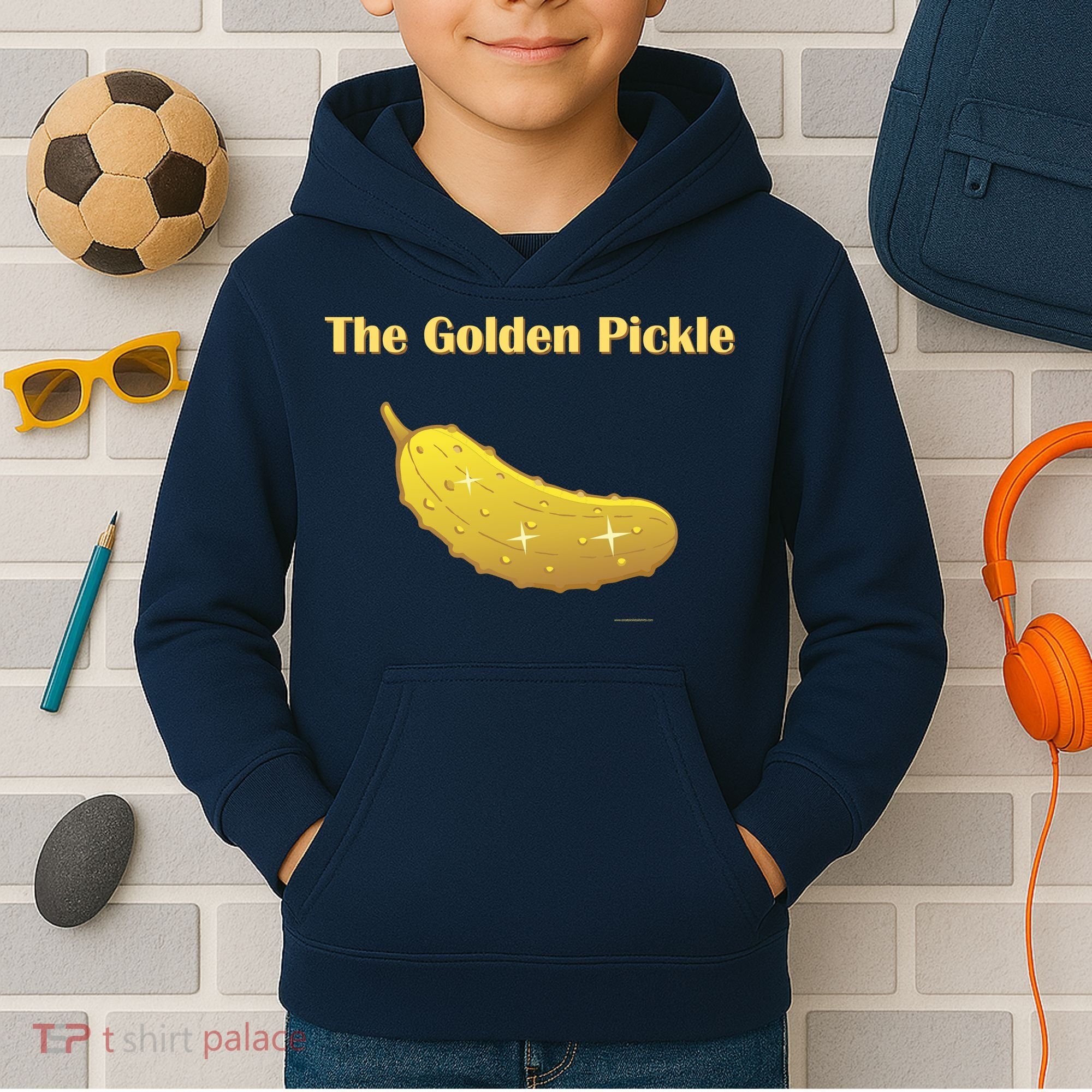 Golden Pickle, Fun Pickleball Shirt Kids Hoodie